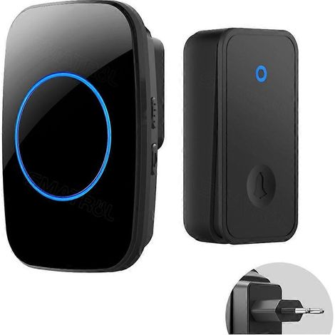 Selbstversorgende, wasserdichte, batterielose Funk-Türklingel für Kinder und Senioren, EU-Stecker (1/5)