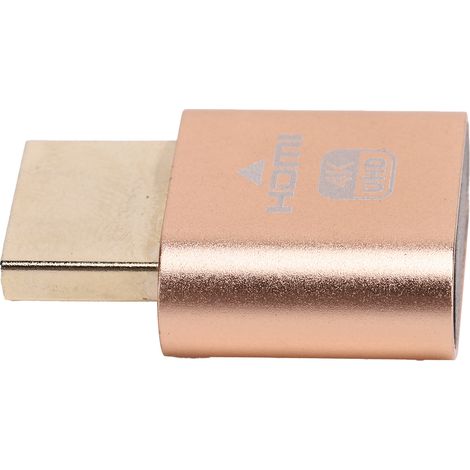 Fausse Prise HDMI 4K Émulateur d'Affichage à Chaud Amovible (Doré) (1/5)