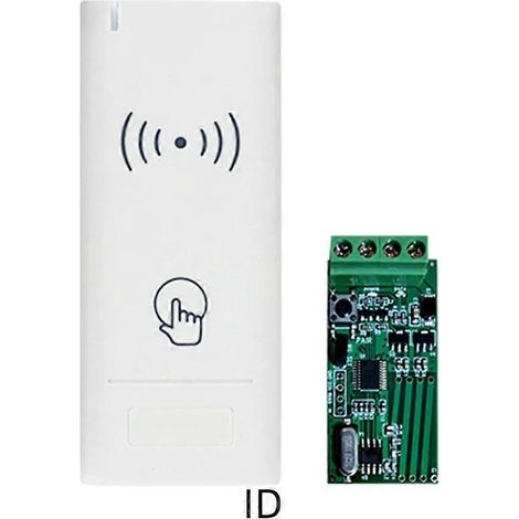 Lecteur de cartes de contrôle d'accès sans fil 433 MHz Wiegand MF pour système de contrôle d'accès WR1 EM Blanc (1/5)
