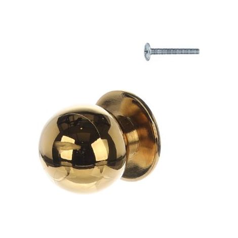 Pomello per mobili rotondo Riex XK13 in oro lucido (1/5)