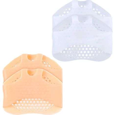 Pairs Ball of Foot Cushions Breathable Silicone Front Foot Pad Anti-Slip Insole for Pain Relief, Female Foot Protector, Soft Half-Yard Forefoot Pad for High Heels, Anti-Friction (Mixed Color) (1/5)