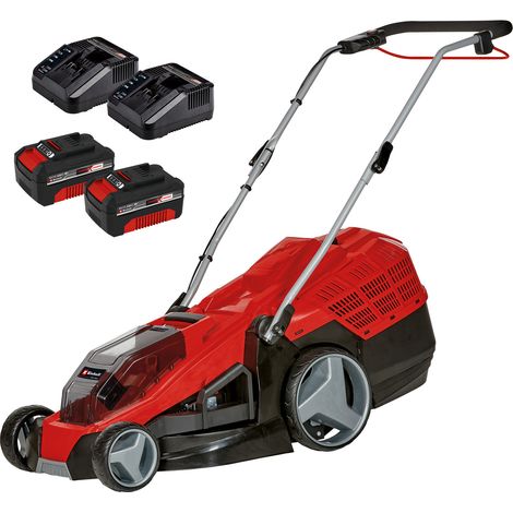 Einhell Akku-Rasenmäher GE-CM 36/43 Li M Kit Power X-Change (36 V, 43 cm Schnittbreite, bis 600 m², Brushless, Mulchfunktion, inkl. 2x 4,0 Ah PXC-Akku und 2x Ladegerät) (1/5)