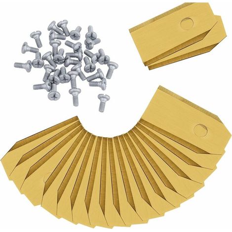 Cuchillas de titanio para cortacésped robótico, 30 cuchillas de repuesto para todos los cortacésped Husqvarna Gardena Yard Force Automower de alta resistencia (1/5)