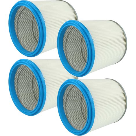 vhbw 4x Faltenfilter kompatibel mit Hilti TDA-VC60, TDA-VC60U Staubsauger - Patronenfilter, Blau Silber Weiß
