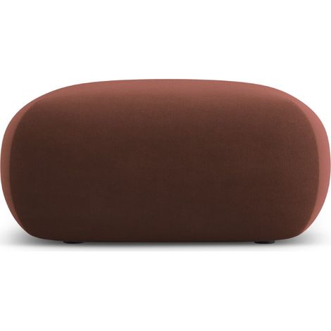 Pouf en velours cuir (1/4)