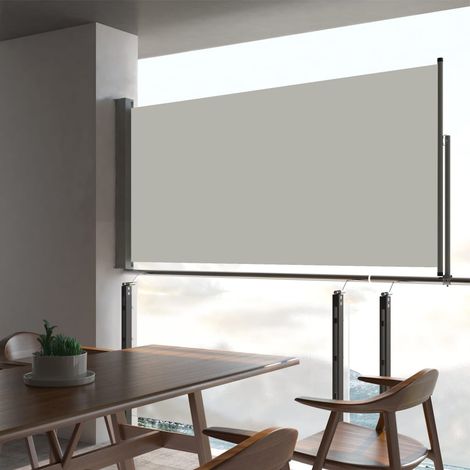 Auvent Marquise latéral rétractable de patio, Store Banne pour Jardin Balcon Terrasse, 80x300 cm Crème OIB3190E (1/5)