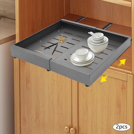 Ausziehbarer Küchenschrank, Ausziehschrankschublade, 32-52 cm, für Küche, Geschirrsraum und Bad