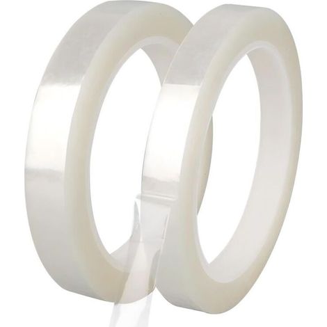 2 Rouleaux de Ruban Adhésif Mylar 15mm x 66m, Ruban Isolant Électrique Transparent pour Isoler, Réparer et Protéger les Fils Électriques (1/4)