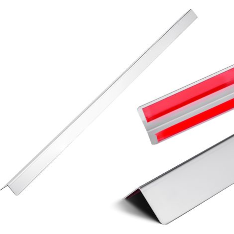 VEVOR Paraspigoli in Acciaio Inox 38 x 38 x 1217 mm, Confezione da 10 pezzi, Profilo Angolare per Muro a 90° con Nastro Adesivo, Protezione dagli Urti per Pareti di Soggiorno, Ufficio (1/5)