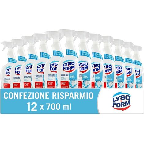 LYSOFORM SPRAY AZIONE BAGNO SET 12 PZ X 700 ML DISINFETTANTE ANTICALCARE (1/3)