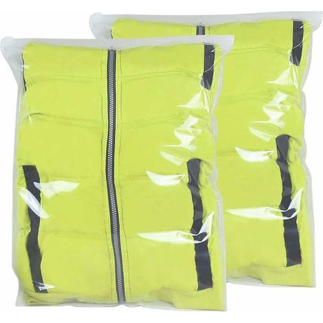30 Pièces Sac Zippé Transparent de Rangement Vetement 50 x 60 cm Pochette Étanche Sac de Rangement Voyage pour Couettes, Couvertures, Vêtements (1/5)