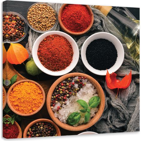 Tableau déco Épices aromatiques pour la cuisine 30x30 (1/5)