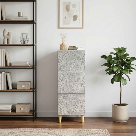 vidaXL Armoire à tiroirs Gris béton 33 x 34,5 x 90 cm (1/5)