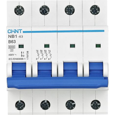 Chint 179727 NB1-63 4P B13 6kA DB Leitungsschutzschalter 4polig 13 A 240 V, 415 V