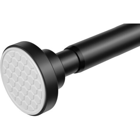 Barre de douche télescopique 70-120 cm, sans perçage, idéale pour salle de bain, fenêtre, armoire, noire (1/5)
