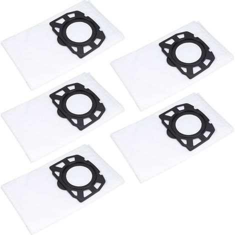 Jeffergarden Lot de 5 sacs filtrants pour aspirateur non tissé de haute qualité pour Karcher MV4 MV5 MV6 WD4 WD5 WD6 (1/5)