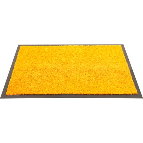 Paillasson intérieur absorbant PACIFIC 100% polyamide lavable en machine 90x150cm C12 jaune (1/4)