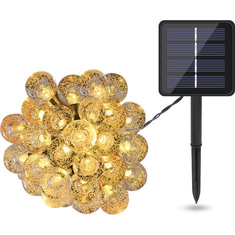 Außenbeleuchtung Solarlicht Blase Kugel Licht Camping im Freien Lichterkette Kristallkugel Licht Garten Hof Dekolicht (1/5)