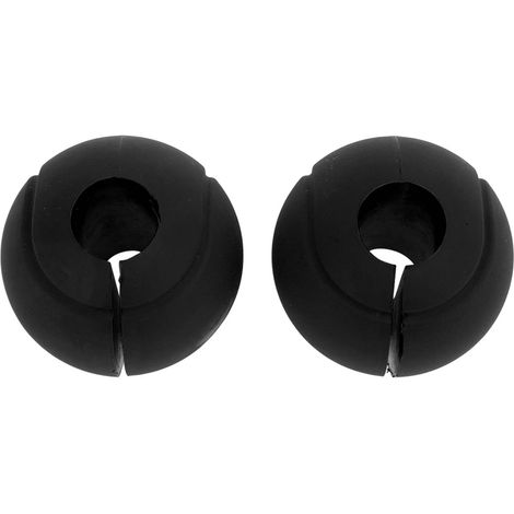 1 Paire de Poignées Sphériques en Silicone Antidérapantes pour Barre Courbée, Idéales pour la Construction Musculaire et le Développement des Bras - Noir (1/5)
