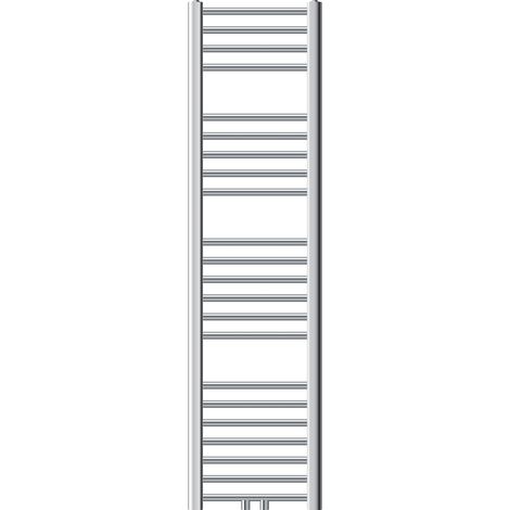 ECD Germany Radiador toallero de baño - 300 x 1400 mm - cromo - recto con conexión central - secador de toallas Radiador moderno (1/5)