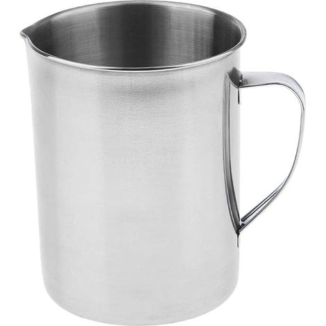 Pichet à lait/Eau/Huile 2L Acier Inoxydable Café/Restaurant/Cuisine/Laboratoire (1/5)