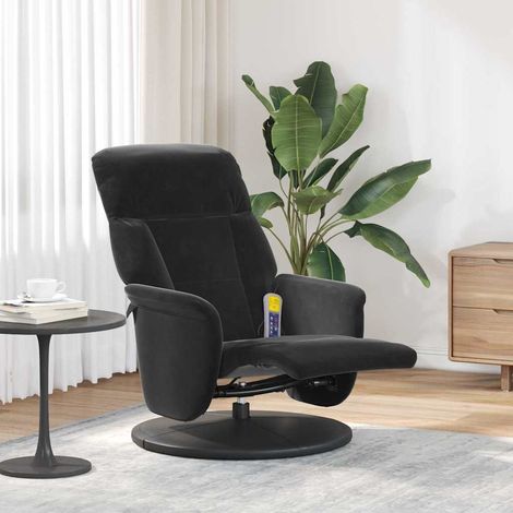 Massage Relaxsessel Schwarz 91 x 71 x 105 cm Samt