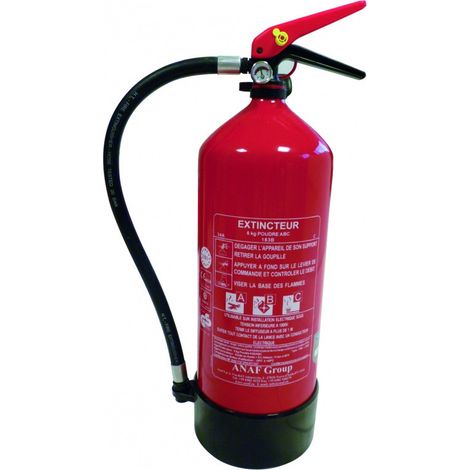 Extintor de polvo ABC Select 6kg seguridad contra incendios rojo