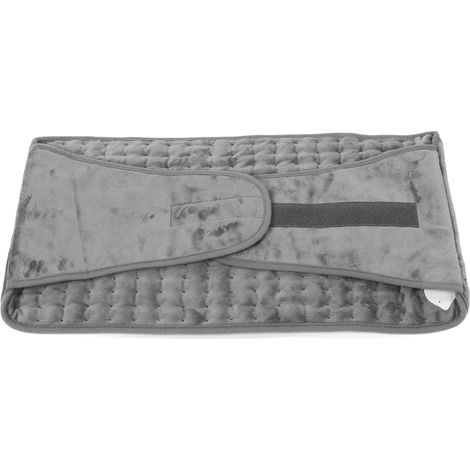 Couverture chauffante pour la taille, chaleur constante, en polyester micro-peluche, coussin chauffant électrique d'hiver pour la maison, UE AC220V-240V, gris (1/5)
