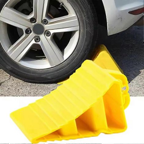 4 butées de roues avec poignées - Butées de roues antidérapantes, adaptées aux camping-cars, camions, bateaux et avions (1/5)