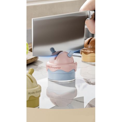 Afilador de cuchillos de bolsillo - Afilador de cerámica para cuchillos de cocina y tijeras (1/3)