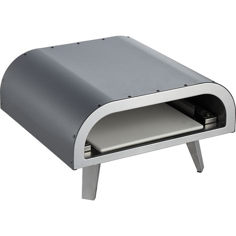 Mophorn Horno de pizza portátil para exteriores, horno de gas de 30,48 cm, estufa de propano con patas plegables para camping al aire libre, incluye pulverizador de hierro, negro