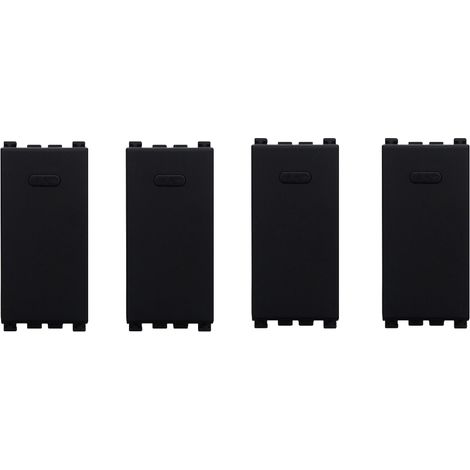gloca Interruttore Compatibile Arké (Nero, 4 Pezzi) (1/4)