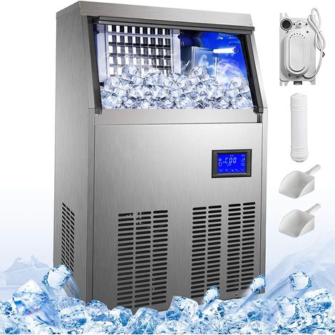 Machine à glaçons professionnelle 50KG/24H – 4X9 cubes – Réglage épaisseur – Idéale pour bars et restaurants – Automatique – M-E (1/5)