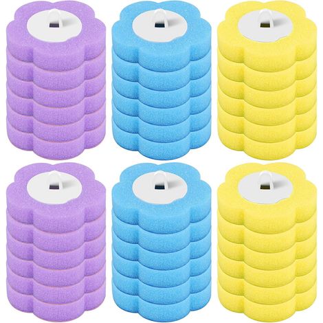 Lot de 36 recharges de brosse WC parfumées, recharges de brosse de toilette jetables, têtes de brosse WC jetables pour salle de bain, évier et carrelage, couleur aléatoire (1/5)