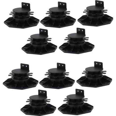 Paquet De 10 Supports Réglables Pour Plancher Flottant Socle De Fondation Hauteur Ajustable (1/4)