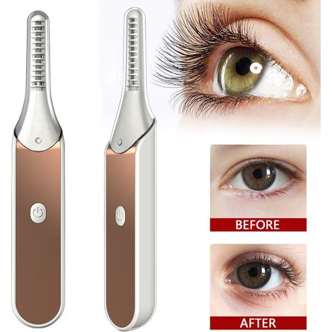 Recourbe-cils chauffant électrique avec 4 modes de température, affichage LED et chauffage rapide de 10 secondes – Rechargeable, design mince, boucle longue durée (1/5)