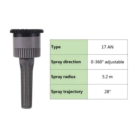 (P-10PCS) Lot de 10 buses de rechange pour arroseur escamotable, tête d'arrosage orientable de 0 à 360°, filetage mâle 1/2". (1/5)