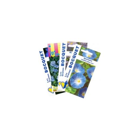 Lot de Fleurs Bleues (4 sachets de graines à semer) - 6,5g