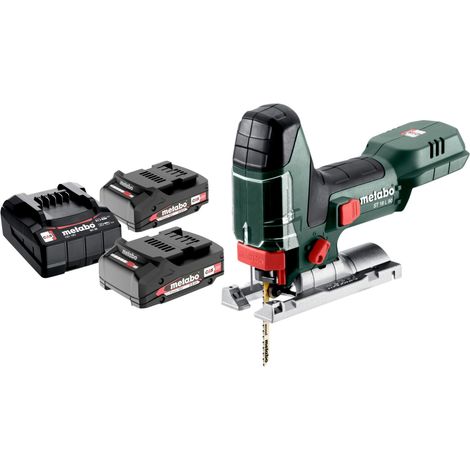 Seghetto alternativo a batteria Metabo ST 18 L 90 18 V 90 mm + 2 batterie da 2,0 Ah + caricabatteria