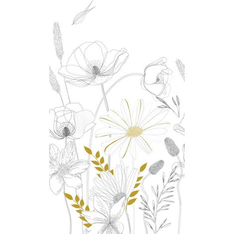 Papier peint mural Motif floral Blanc 2,80 m x 1,59 m (1/5)