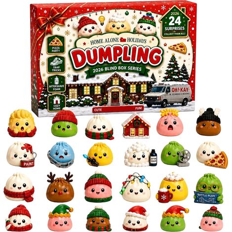 Catherine – Calendrier de l'Avent squishy avec 24 mini-figurines de Noël – Compte à rebours festif – Cadeau pour enfants et collectionneurs