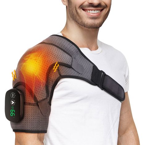 Coussin de massage électrique pour les épaules, variateur de vitesse à 3 niveaux, coussin chauffant pour les épaules, équipement de protection (1/5)