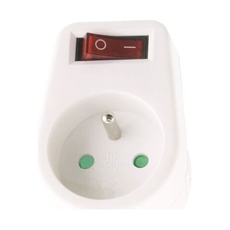 Prise 16 A avec interrupteur et voyant lumineux, transformateur de courant, petit interrupteur rotatif (1/2)