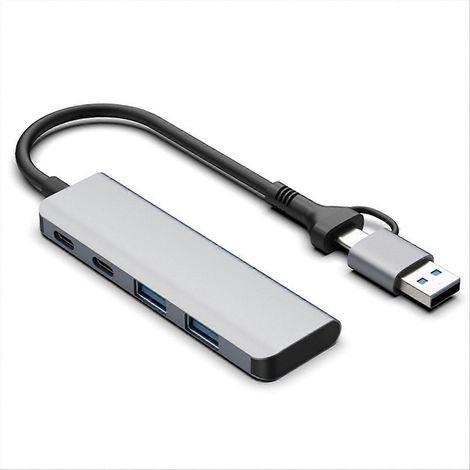 Dual USB 3.0 Typ-C auf 4-Port Laptop-Hub-Erweiterungsstation (1/5)