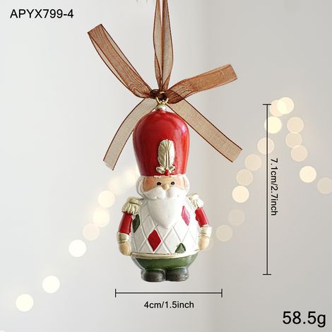 Décoration de Noël en résine peinte, suspension pour sapin avec cloche rétro en relief, ornement coloré style cartoon, accessoire festif pour maison et fête (1/5)