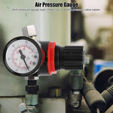 G1/4 150 psi Regler, Manometer, Zubehör für Farbpistolen, pneumatischer Regler, Druckregelventil (1/5)