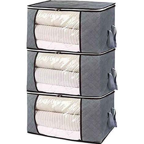 Housse de Rangement sous Vide Taille XXL Blanc Life Lot de 3 Housse de Rangement sous Vide Grande Capacité Sacs s (1/4)