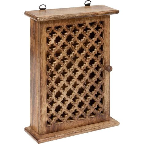 Boîte à Clés en Bois "Cassandre" 27cm Marron (1/5)