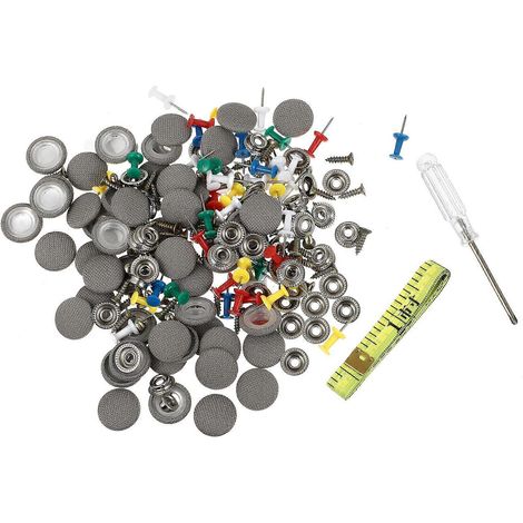 Kit de réparation de garniture de toit de voiture (50 boutons inclus)-2.50X2.50X0.30CM-Grey