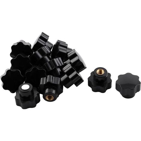 Kunststoff Innengewinde 7 Sterne Kopf Klemmknopf Schwarz M6 x 24mm 14St (e41db1c75fec01432f3ebc55fa0 (1/3)